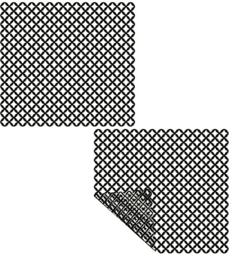 Coopay 2 Pack Kitchen Sink Mat Plastic Protect Mat PVC Eco-friendly Adjustable Stainless steel/Porcelain Dish Drying Pad Protector for Bottom of Kitchen Sink, 12 x 11.2 Inches (Black)