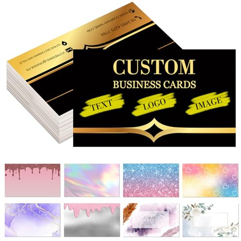 Visitenkarten Personalisiert Doppelseitiges Design Visitenkarten Erstellen Personalised Business Cards/Dankeskarten wasserfest für kleine Unternehmen mit Logo-Text QR-Code