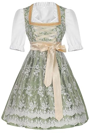 Nybhyjka Oktoberfestkostym för kvinnor, Dirndl-klänning för kvinnor, rollspel, halloween, oktoberfest, klänning, dirndl, klänning, tysk oktoberfest, klänning på en bayersk flicka, karneval