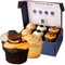 Patisserie Valerie Signature Cupcake Gift Box - Gourmet Trio: Oreo, Lotus Biscoff, Chocolate Orange Cupcakes - Delicious Indulgent Treat for Special Celebrations or Afternoon Tea Hamper