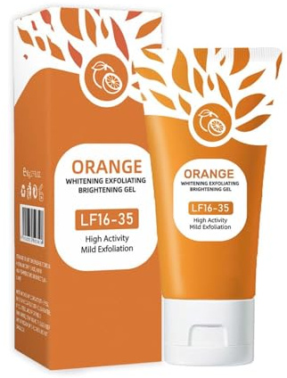 Purifying Exfoliating Gel, Orange Exfoliating Brightening Gel, Moisturizing Smoothing Tighten Pores, Brightening Exfoliatings Peeling Gels (1pc, 50g)