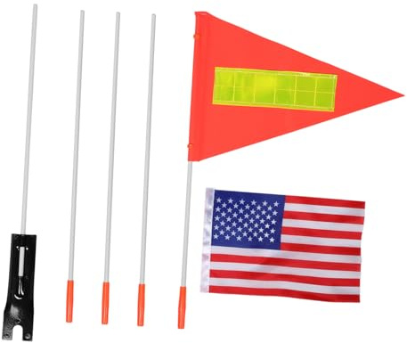 WOONEKY Bandera de Seguridad para Bicicletas Infantiles Naranja con Resistente y y Fácil de Instalar para Ciclismo Parques y Calles Señal de Advertencia para Ciclistas