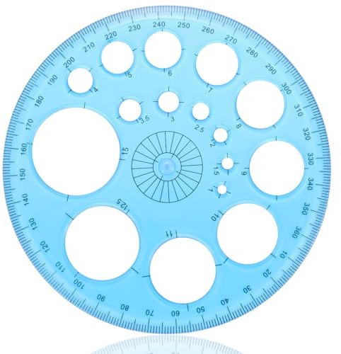 MBAIYO Kreisschablone,2 Stück Parabelschablone zum Zeichnen Kreis Schablonen zum Messschablonen Lineale für Zeichenhilfen Circle Stencil für Lernen Entwerfen Büro