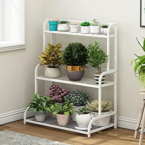 WUHGI Växtställ av metall, fristående hörnhylla för inomhus- och utomhusbruk, mångsidig display för blomkrukor och bonsai