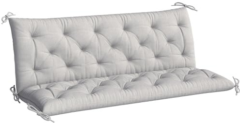 Outsunny Coussin de Banc Matelas Assise Dossier pour Banc de Jardin Coussin balancelle canapé 3 Places Grand Confort 150 x 98 x 8 cm Gris Clair