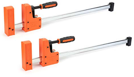 Jorgensen 24-inch Bar Clamps Set, 2-pack Cabinet Master 90° Parallel Clamps