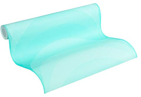 Esprit Vliestapete Cool Noon Tapete in Retro Optik 10,05 m x 0,53 m blau grün Made in Germany 366753 36675-3