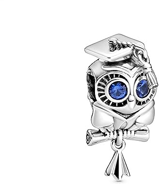 PANDORA Charm Abschluss weise Eule silber 798907C01