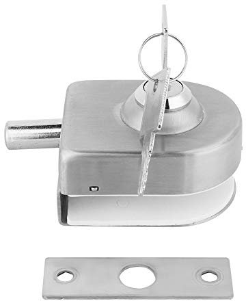 Serrure Inox pour Porte de Douche Verre, Mécanisme Full Metal avec Finition Brossée, Accessoire Élégant pour Salle de Bain Moderne