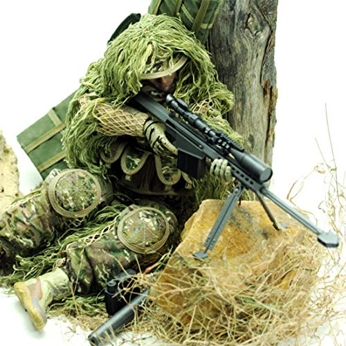 Scakbyer Juego de figuras de acción militares de 12 pulgadas, juego de figuras de acción a escala 1/6 con armas y accesorios - NB08 - Soldado de francotirador todo terreno