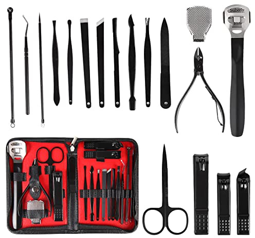 Manicure Set and Nail Clippers Set Pedicure Kit 18 in 1,Stainless Steel Material Cuticle Trimmer, Professional Nail Clipper Set, Portable Travel Grooming Set,Also A Great Gift.