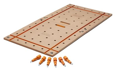 Bora Centipede Table Top 2x4 Folding Workbench Top with T-Tracks and Dog Holes for Accessories - Portable Work Table Tops for Bora Tools Centipede Stand - CK24T