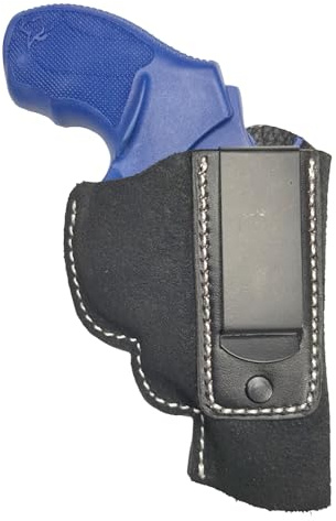 5-56.de IWB 21 Custodia in vera pelle scamosciata Revolver per telaio J Frame Revolver Smith & Wesson/Taurus/Ruger/S&W Nascosta Indossare Cintura IWB Nero