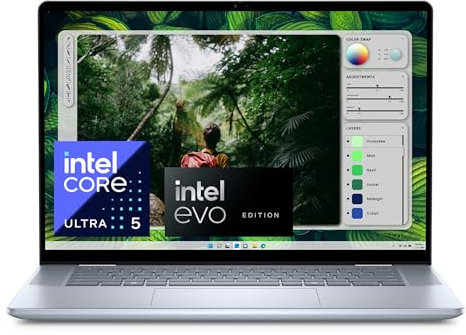 Dell Inspiron 16 7640 Portatile, Schermo 16 FHD+, Edizione Intel Evo - Intel Core Ultra 5 125U, Grafica Intel, 16 GB RAM, 512 GB SSD, Windows 11 Home, Tastiera retroilluminata Italiana