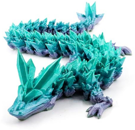 TaimeiMao 3D Druck Drache, Beweglicher 3D Gedruckter Drache, Kristall Drache, Drachen Spielzeug, Dekorationen zum Jahr des Drachen, Erwachsene Kinder Geschenke Spielzeug, Farbe zufällig