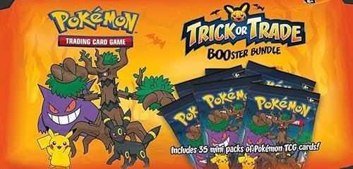 Trick or Trade 2024 Booster Bundle (35 Booster) Englisch Trick or Treat PKM Halloween Booster + Heartforcards® Versandschutz