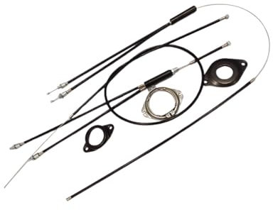 LOVIVER Set Cavi Freno Universale, Kit Gyro per BMX, Mini Bike -Kart, Filo in Acciaio Inox, Guaina in Resina PVC, terminali in Lega, Set Completo di Cavi Anteriori e Posteriori.