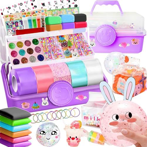 Nano Tape Bubbles Kit Nano Doppelseitiges Klebeband zum Seifenblasen machen DIY Nano Tape Bubble Bastelset mit Aufkleber Aufbewahrungsbox,Bastelsachen Spielzeug Geschenk für Kinder Jungen Mädchen