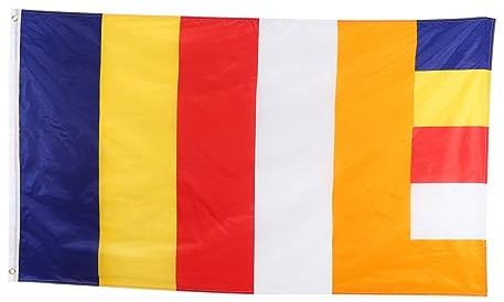 SEWOART Bandera Budista De Poliéster Banderas De Oración Para Exteriores Decoración De Color Cinco Colores