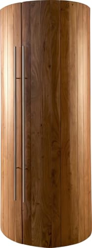 Armoire-à-vin Tulsa acacia naturel 80x190 cm éclairage LED Armoire bar
