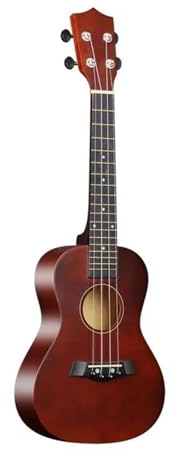 Ukulele 23 Tums Nybörjarukulele Med Strängar Och Rem Stall Nål Capo Plektrum Stämapparat Helt I Linsträ(Coffee)