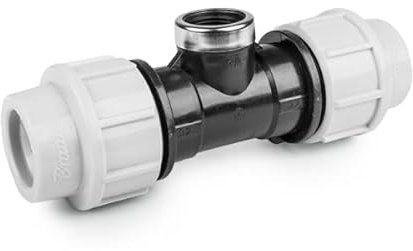 Raccord à Compression Té fileté Femelle 90 ° PE 32mm / GW 3/4