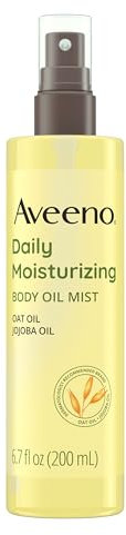 Aveeno Daily Moisturizing Dry Body Oil Mist with Oat and Jojoba Oil for Dry, Rough Sensitive Skin, Nourishing & Hypoallergenic Body Spray, Paraben-, Silicone- & Phthalate-Free, 6.7 fl. oz