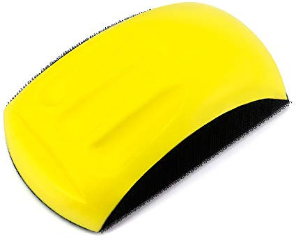 QWORK® 150 mm Taco de Lija, Bloque de Lijado Manual con Gancho y Bucle para Disco de Pulido