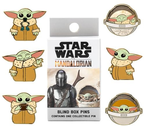 Loungefly - Disney - Star Wars - The Mandalorian - Grogu (The Child, Baby Yoda) - Blind Enamel Pin Purchase - The Mandalorian Spille Smaltate - Spilla da Collezione Carina - per gli Zaini & Borse