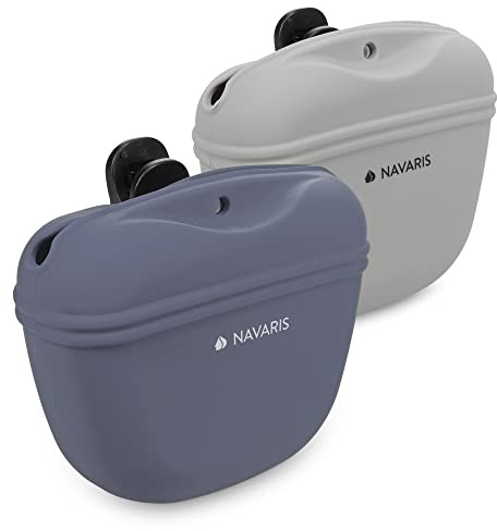 Navaris Set 2 Fundas de Silicona Porta golosinas de Perro - Estuches para Entrenamiento de Mascota Cachorro - Bolsas para recompensas premios Galletas