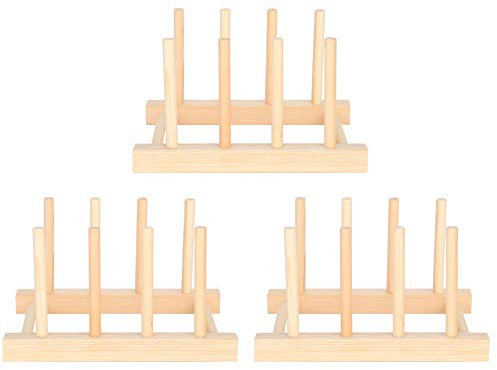 Hztyyier égouttoir à Vaisselle en Bois de Bambou, Porte-Assiettes, séchage Rapide pour Rangement d'évier, Placard