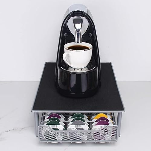 HUOLE Tiroir à Capsule de Café, Porte Dosette de Café avec Pieds en Caoutchouc Antidérapants, Compatible Dolce Gusto ou Vertuo, Support Pouvant Contenir Empilables-28*42*9.5cm