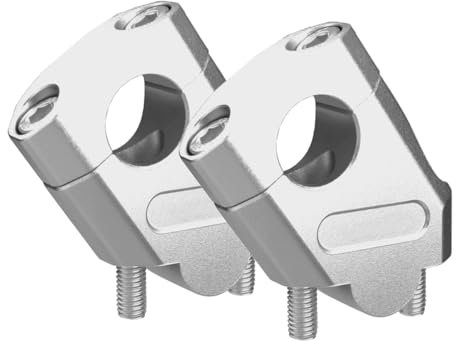 Chrome 7/8 Universal Motorcycle Bar Risers - 38mm (1.5) & 18mm (0.71) Backward/Forward Handlebar Clamps