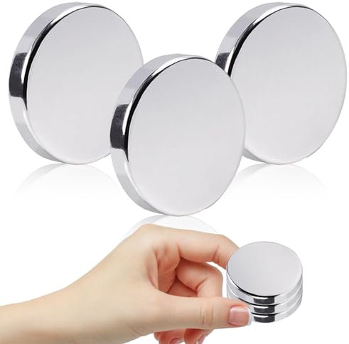 KkvoGmle Strong Magnet, 30 x 3 mm 8 KG Pull Magnet with Double-Sided Adhesive, Super Neodymium Disc Magnets, Powerful Permanent Rare Earth Magnets for Fridge, Craft, Office,DIY, Whiteboard