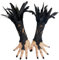 Sunwuun Damen Federstulpen, Schwarz, Durchschnittsgröße, Spitze, Federn, Manschetten Armbänder, Kostüm Accessoires, Halloween, Karneval, Gothic, Cosplay