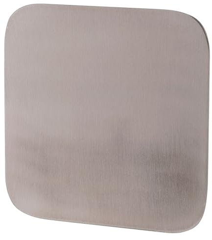 Piattino acciaio inox portacandele opaco 12x12 cm