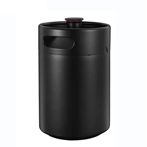 LCQSYE bierbrauset 5L Mini Fass Bier Growler Mattschwarz Home Brew Portable Growler Fässer Craft Beer Equipment Druckminderer