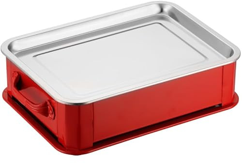 grill isolerad spis varm spett artefakt restaurang ljus värme spis kommersiell spett tallrik rostfritt stål spett tallrik/506(Red holding furnace 31 * 21cm)