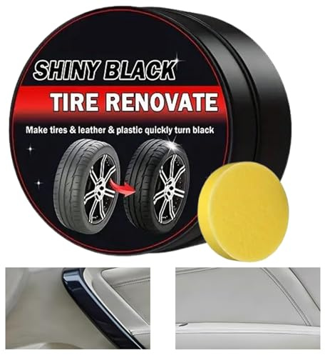 Générique Crema di condizionamento per auto in pelle,restauratore in pelle - prodotto di lucidatura per interni auto con spugna,per la manutenzione dei sedili pneumatici cruscotti e tappezzeria