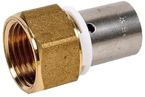 Dipra 730054 - Raccordo per Sertir, destro a dado girevole, diametro 16 mm, femmina F20/27 (3/4)