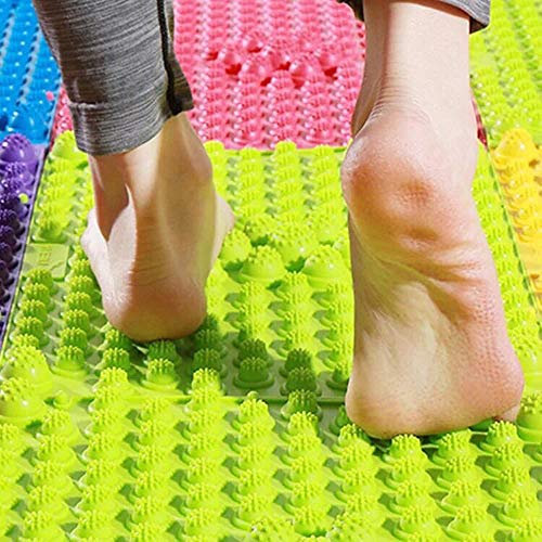 Yobeyi Foot Massage Acupressure Mat Game Foot Reflexology Walking Toe Plate Massage Pad Bathroom Mat Yoga Mat Sports Mat 2 PCS (green)