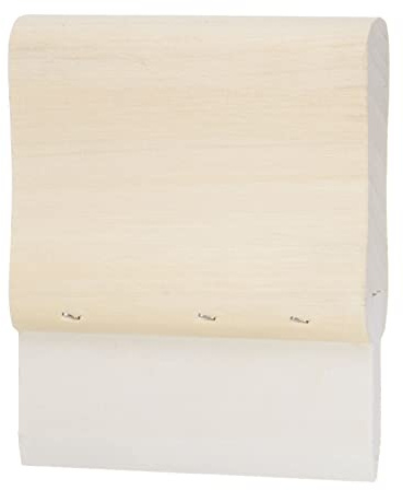 sourcing map Screen Printing Squeegee 4 Inch 65 Durometer Rubber Blade Wooden Handle Ink Scraper for Screen Printing Fabric Printmaking