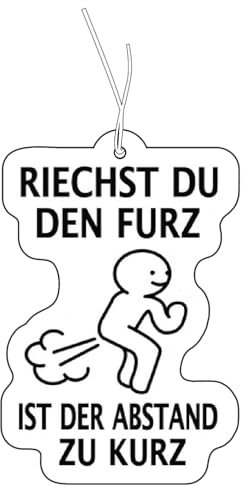 2x Duftbaum mit lustigem Furz Motiv, Auto Duftspender, Duftbaum Auto tuning, Lufterfrischer, Duftanhänger Auto, Duftbaum Set Auto