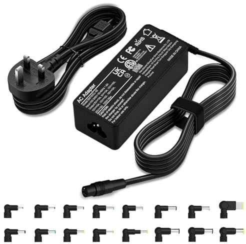 ZORUBUM 90W Universal Laptop Charger AC Adapter Compatible with HP, Dell, Asus, Acer, Lenovo, Gateway, Sony, Toshiba, Fujitsu, IBM, Gateway, Notebook Power Cord Supply with 16 Tips