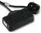 Ex-Pro 2 Gang Way 15m Metre 13A Mains Power Garden/Outdoors Extension Socket Lead Cable Black Rubber