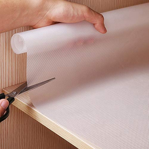 ZAK168 - Tappetino antiscivolo in EVA, trasparente, per armadietti, cassetti, impermeabile, non adesivo, tappetino multiuso per la casa, ufficio (30 x 150)