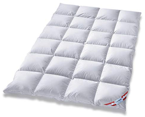 Canada Außensteg Kassettendecke 100% Daune warme Winterdecke Daunendecke mit 100% Baumwoll Supersoft Inlett (Bezug) (200 x 220 cm)