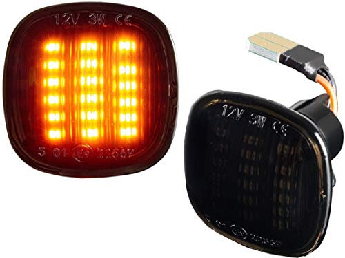 DoLED LED Seitenblinker Blinker getönt Schwarz/Rauchglas kompatibel für A3 8L, A4 B5, A8 D2 | SEAT IBIZA 6K | FABIA 1 2, OCTAVIA 1, RAPID, ROOMSTER
