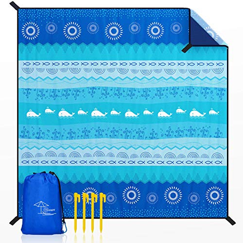 OCOOPA Couverture de Plage 300 x 280cm Extra Grande, imperméable, Anti Sable, Couverture de Pique-Nique, pour Le Voyage, Le Camping, Les Vacances, etc.