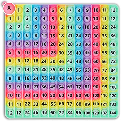 EK-Memory-fish ​Multiplication & Addition Game Table Division Flash Cards 3rd Grade pop-up Fidget Math Toy, Create Various Math Learning Toy Times Table Number Blocks (Double-Sided Printed)